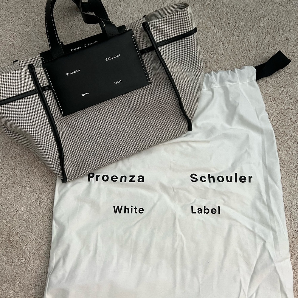 Proenza Schouler Gray and Black Structured Tote